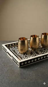 Plateau en os incrusté de fleurs fait main – Décoration d'intérieur de luxe par PERFECT ENTERPRISES - Product Image 6