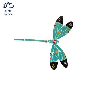Jouet d'équilibre libellule en bambou peint à la main, écologique et de haute qualité, très demandé, décoration de jardin durable - Product Image 1
