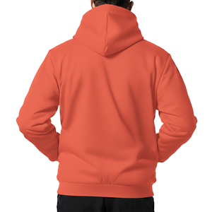 Sweat à capuche zippé personnalisé minimaliste pour homme, 240g, polaire polyester, uni, entièrement zippé, pull vierge, petit logo brodé, vêtements pour homme - Product Image 2