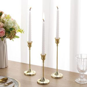 Metal Candle Stand 6PCS Metal Taper Candle Holder for Pillar Candle Candle Holder for Wedding <b>Fireplace</b> <b>Mantel</b> Housewarming Gift - Product Image 4
