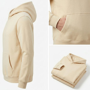 Sweat-shirt homme en coton mélangé avec broderie personnalisée et impression en relief, tissu polaire en coton de qualité supérieure - Product Image 4