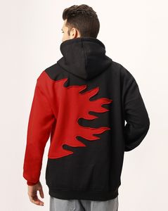 Sweat à capuche oversize confortable pour homme automne-hiver avec logo brodé – Tricoté, chaud, 100 % coton, teint uni - Product Image 6