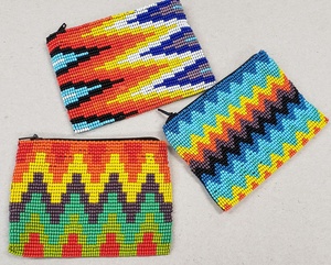 100% Most Trending Product Beaded Coin Pouch Unique Seed Beads Design for Gift Custom Design Seed Beads Embroidery Pouch Beaded - Product Image 3