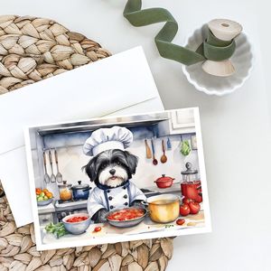 Havanese the Chef Whimsical A7 Tamaño 5x7 Tarjetas de notas en blanco Paquete de 8 tarjetas de felicitación con sobres - Product Image 2
