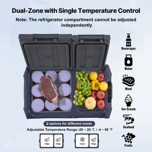 Frigorifero Portatile per Auto a Doppia Zona 12/24V, 39L, Intervallo Regolabile 4-68F, 100% Compatibile con Auto - Product Image 3