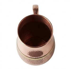 Carafe en cuivre martelé sur mesure de grande capacité, durable, avec poignée, style classique - Product Image 2