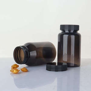 Suplementos Dietéticos Médicos, Botellas de Medicina de Plástico PET Marrón Ecológicas, Servicio de Serigrafía Personalizado para Tabletas y Jarabes - Product Image 1