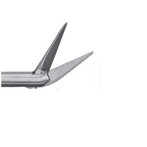 Ciseaux MIS Premium 45 °   Lames angulaires, tige de 5 mm, longueur de travail de 25 cm, longueur totale de 35,5 cm, poignée ronde à pression – ZETOMEDPRO - Product Image 2