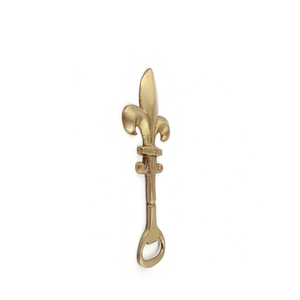 Abridor de Botellas Vintage de Latón con Flor de Lis, Abridor de Botellas Coleccionable Hecho a Mano, Herramienta de Barra de Latón, Accesorio Decorativo para Cocina - Product Image 6