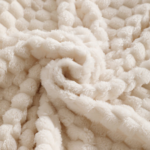 Solid Color Thick Flannel Fleece Throw Blanket Soft 100% Polyester <b>Bed</b> <b>Sofa</b> Office Nap Blanket King Queen Twin Size OEM ODM - Product Image 3