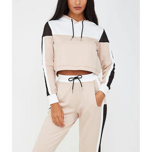 Conjunto Deportivo de Dos Piezas para Mujer, Ropa Deportiva Transpirable, Pantalones Jogger y Sudadera de Mezcla de Algodón Suave en Venta - Product Image 3