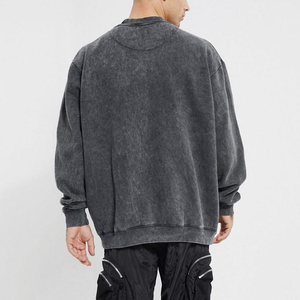 Sudadera de Cuello Redondo para Hombre, Estilo Vintage, de Alta Calidad, con Forro, Estampado Personalizado, 100% Algodón, Lavado Ácido, Superventas - Product Image 4