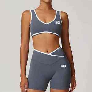 Ensemble de sport 2 pièces pour femme 2026 : Legging de yoga imprimé léopard personnalisé et soutien-gorge de sport à manches longues avec maintien élevé - Product Image 4