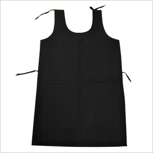 Bib <b>Apron</b> Cotton Simple Style Adjustable <b>Waist</b> For Daily Cooking Use Without Pockets - Product Image 1