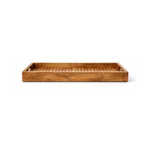 Bandeja Rectangular de Madera de Mango con Asas, Hecha a Mano, Biodegradable, No Tóxica y Duradera - Product Image 3