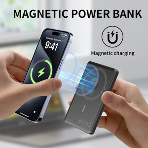 Besteye <span class=keywords><strong>S22</strong></span> Mini <span class=keywords><strong>Power</strong></span> <span class=keywords><strong>Bank</strong></span> Magnétique Étanche <span class=keywords><strong>Ultra</strong></span> Mince 1000mAh Chargeur Portable Sans Fil 10W Charge Rapide USB-C Double USB - Product Image 6