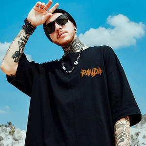 T-shirt pour homme à manches courtes, col rond, imprimé Panda Warrior, coupe classique, 100% coton, anti-rides, séchage rapide, respirant - Product Image 3