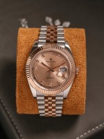 Montre automatique mécanique Miyota pour homme en acier inoxydable résistant à l'eau Alexander Ferros 8132D/15 avec fermoir pliant en saphir