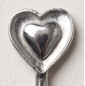 Cuillère de service haut de gamme à manche cœur, en acier inoxydable plaqué argent, design vintage, long manche, ustensile créatif pour mariage - Product Image 2