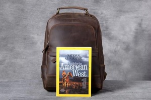 Padded Laptop Leather <b>Backpack</b> <b>Waterproof</b> Anti-Theft Vintage Rucksack Genuine Leather Travel Gear LBP-0458 - Product Image 5