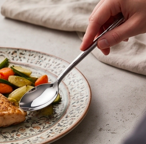 Stainless Steel Flatware Set Minimalist <b>Wave</b> Handle High <b>Mirror</b> Polish Dishwasher Safe For Wedding And Dining Utensils - Product Image 2
