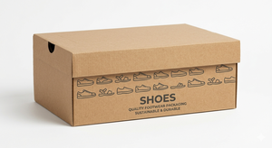 Portable Heavy-Duty Reusable Eco-Friendly Customized Size Corrugated Board Packaging Clothes Shoes <b>Socks</b> Embossing Custom Logo - Product Image 4