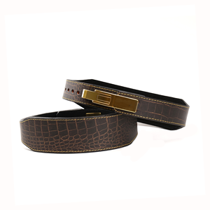Ceinture de musculation à levier en cuir véritable épais, fermeture à levier en acier robuste, soutien lombaire confortable et sécurisé - Product Image 1