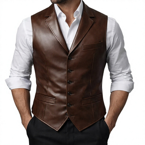 Chaleco de Cuero Ligero para Hombre, de Alta Calidad, Resistente al Viento y al Agua, Ropa de Invierno con Logotipo Personalizado, Chaleco Transpirable - Product Image 3