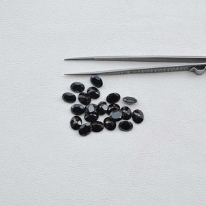 Piedra preciosa de espinela negra Natural de grado AAA, corte ovalado facetado de 5x7mm, óptico calibrado pulido Premium, venta directa especial de fábrica - Product Image 1