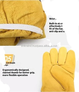 Guantes de Seguridad de Cuero para Electricistas Industriales, Impermeables, Resistentes al Calor, Resistentes al Desgaste, Cortos, para Soldadura, Unisex - Product Image 5