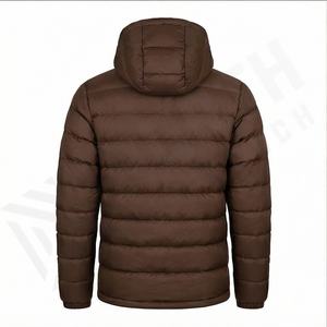 2025 chaqueta acolchada con logotipo personalizado, venta al por mayor, abrigo de invierno con burbujas para hombre, diseño de retazos con capucha, nuevo proveedor Formal de Pakistán para hombre - Product Image 3