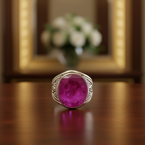 Anillo de Moissanita Rubí de 5.2 Gramos, Elegante y Duradero, Categoría de Producto - Product Image 3