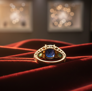 Anillo de Plata de Ley 925 con 6 Piedras, Chapado en Oro de 18K, con Gemas Mixtas, Hecho a Mano, Regalo de Joyería - Product Image 2