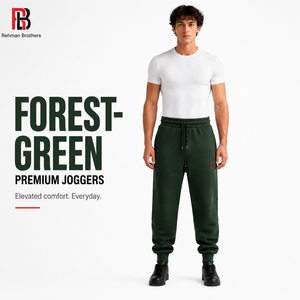 Pantalon de jogging décontracté pour homme en coton vert, taille élastique avec cordon de serrage, style ample, idéal pour l'automne, qualité supérieure - Product Image 4