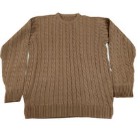 Pull tricoté vintage gris à col rond pour homme, automne, anti-plis, respirant, logo personnalisable sur le devant