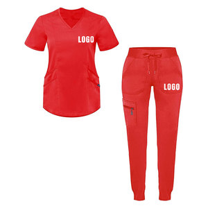 Uniform Two Piece Set for Healthcare Workers Short Sleeve Hospital Use <b>Scrub</b> Suit - Product Image 4