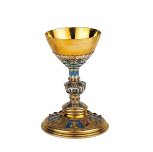 Cáliz de Plata y Oro de Moda para Iglesia, Color Personalizable con Diseño Grabado, Hecho a Mano con Alta Calidad - Product Image 1