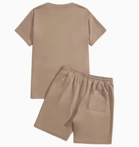 Ensemble court 2 pièces pour homme, délavé à l'acide, avec t-shirt court surdimensionné et short imprimés sur mesure - Product Image 2