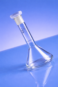 Matraz volumétrico de clase A de 2ml, vidrio de borosilicato de forma trapezoidal con tapón de polietileno, cristalería de laboratorio de alta precisión - Product Image 5