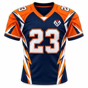 Camiseta de Fútbol Americano de Primera Calidad, Personalizada para Equipos de Fútbol, Tejido de Malla Atlético Ligero, Nombre y Número Personalizados - Product Image 1