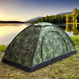 Tienda de camuflaje ligera de una sola capa para acampar al aire libre de gran espacio para senderismo y mochilero - Product Image 5