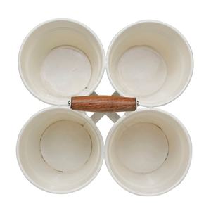 New Arrival Popular All-In-One Multifunctional Four Bucket Caddy Galvanised Sheet Metal Triangle <b>Pen</b> Holder Crackling Holder - Product Image 6