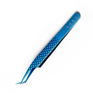 แหนบต่อขนตาสแตนเลสคุณภาพสูง ทนทาน ใช้ซ้ำได้ 90 45 องศา สำหรับแยกขนตาและต่อขนตาแบบวอลลุ่ม จับถนัดมือ ปลายไฟเบอร์ - Product Image 3