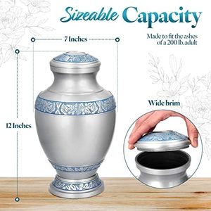 Premium Decorative Adult <b>Aluminum</b> Memorial Cremation Keepsake Urn Funeral Ash <b>Container</b> With Refined Elegant Surface - Product Image 5