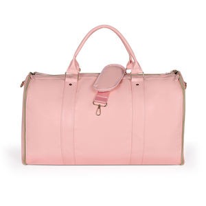Bolsa de Viaje Rosa Grande de Piel Sintética, Maleta Impermeable, Bolsas de Viaje de Lujo, Bolsa de Viaje con Logotipo Personalizado - Product Image 1