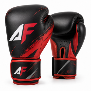Custom Logo Cowhide Leather Velcro Closure Boxing <b>Gloves</b> for Boxing Training Sparring Kickboxing MMA Workout OEM - Product Image 1