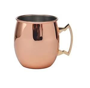Meilleures ventes à prix bas : Ensemble de 2 tasses Moscow Mule faites à la main en cuivre et acier inoxydable, de qualité supérieure, avec texture martelée - Product Image 3