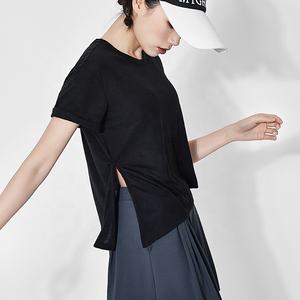 Camisetas elegantes para mujer, camisetas cortas, Top, camisetas laterales de la mejor calidad, ropa deportiva, camisetas de entrenamiento de gimnasio - Product Image 3