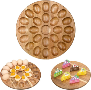 Bandeja de madera para huevos rellenos al por mayor, accesorios de cocina, bandeja de madera personalizada para huevos rellenos - Product Image 4