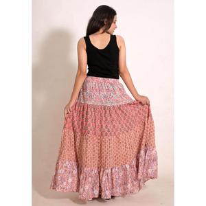 Women's Cotton <b>Patchwork</b> Long <b>Skirt</b> Handmade Boho Maxi <b>Skirt</b> Casual Beach Holiday Festival Wear - Product Image 5
